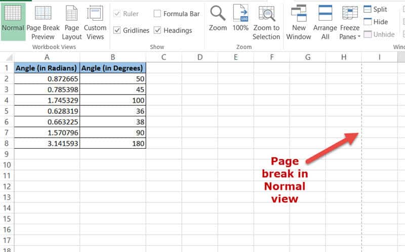 hide print lines excel 2016