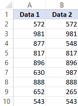 compare two columns in excel and delete matches