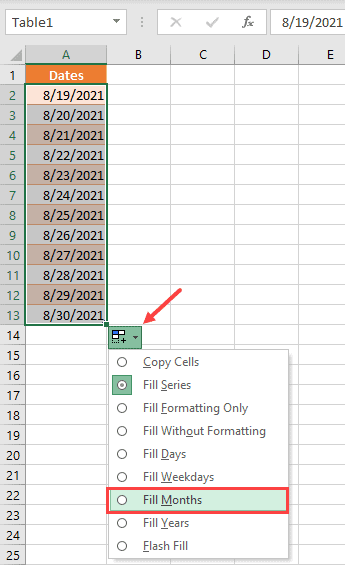 How To Autofill Dates In Excel Autofill Monthsyears 0449