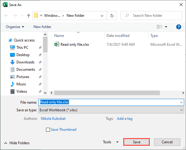 How To Make Excel File Read Only 6736