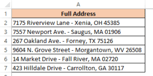 How to Separate Address in Excel?
