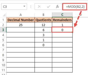 How to Convert Decimal to Binary in Excel