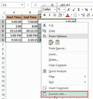 How to Calculate Hours between two Times in Excel?