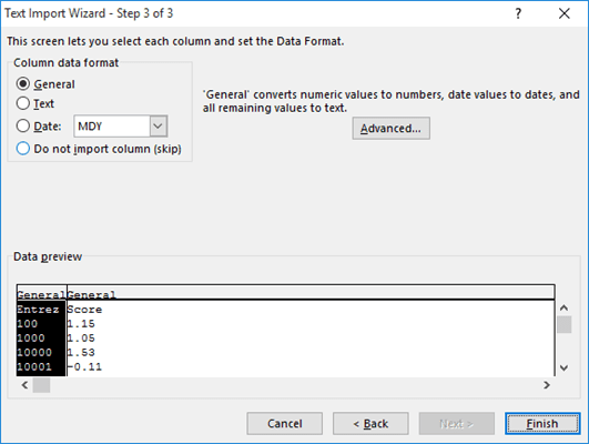 excel text import wizard line break