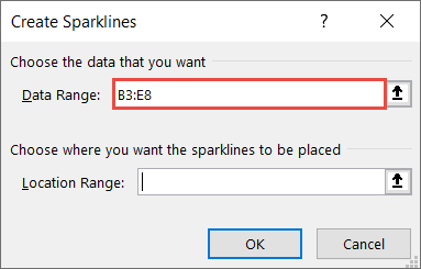 Select the data range