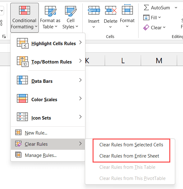 Clear Conditional Formatting Rules in slow Excel files