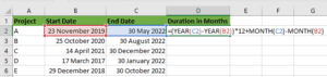 How to Calculate the Number of Months Between Two Dates in Excel?