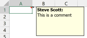 how to add comments to an excel spreadsheet