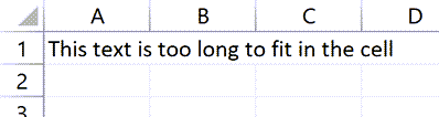 Text overflowing to another cell