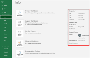How to Edit Document Properties in Excel?