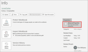 How to Edit Document Properties in Excel?