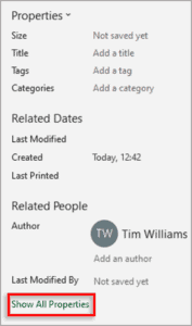 How to Edit Document Properties in Excel?