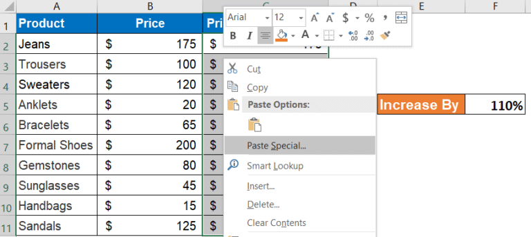 excel add percentage symbol to number