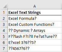 Dataset wtih question marks