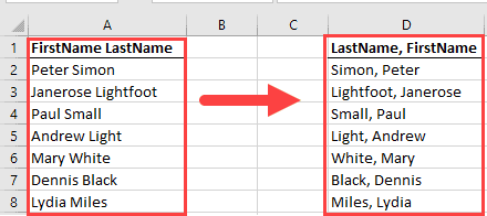 name dataset modifies to switch first and last name