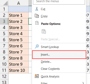 Insert Cell in Excel (Shortcut) image.