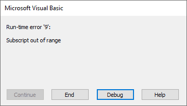 subscript out of range error
