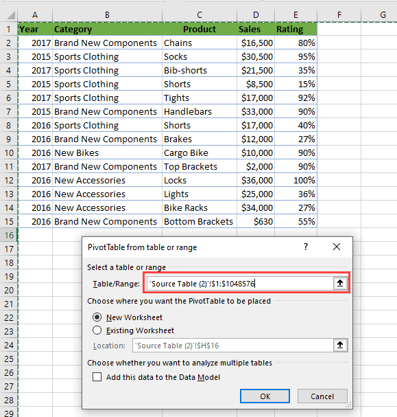 Pivot Table Field Name Is Not Valid - 5 Ways To Fix It!