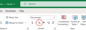 Apply Percentage Format (Shortcut) - Spreadsheet Planet
