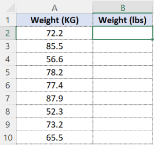 How to Convert KG to lbs (Pound) in Excel? 3 Easy Ways!