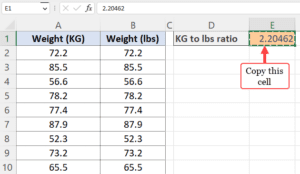 How to Convert KG to lbs (Pound) in Excel? 3 Easy Ways!