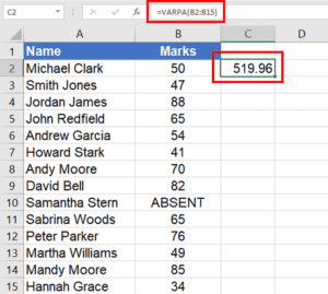 How to Calculate Variance in Excel?