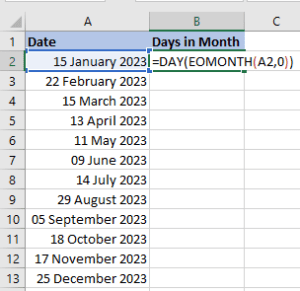 How to Get Total Days in Month in Excel? 7 Easy Ways!