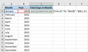 How to Get Total Days in Month in Excel? 7 Easy Ways!