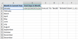 How to Get Total Days in Month in Excel? 7 Easy Ways!