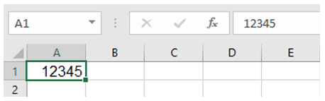 Number data type in Excel