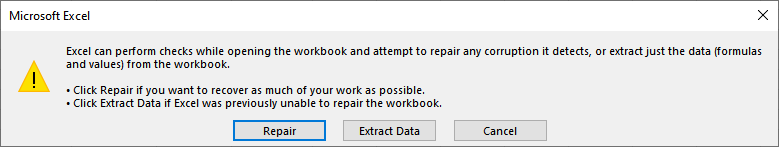 Click on repair button