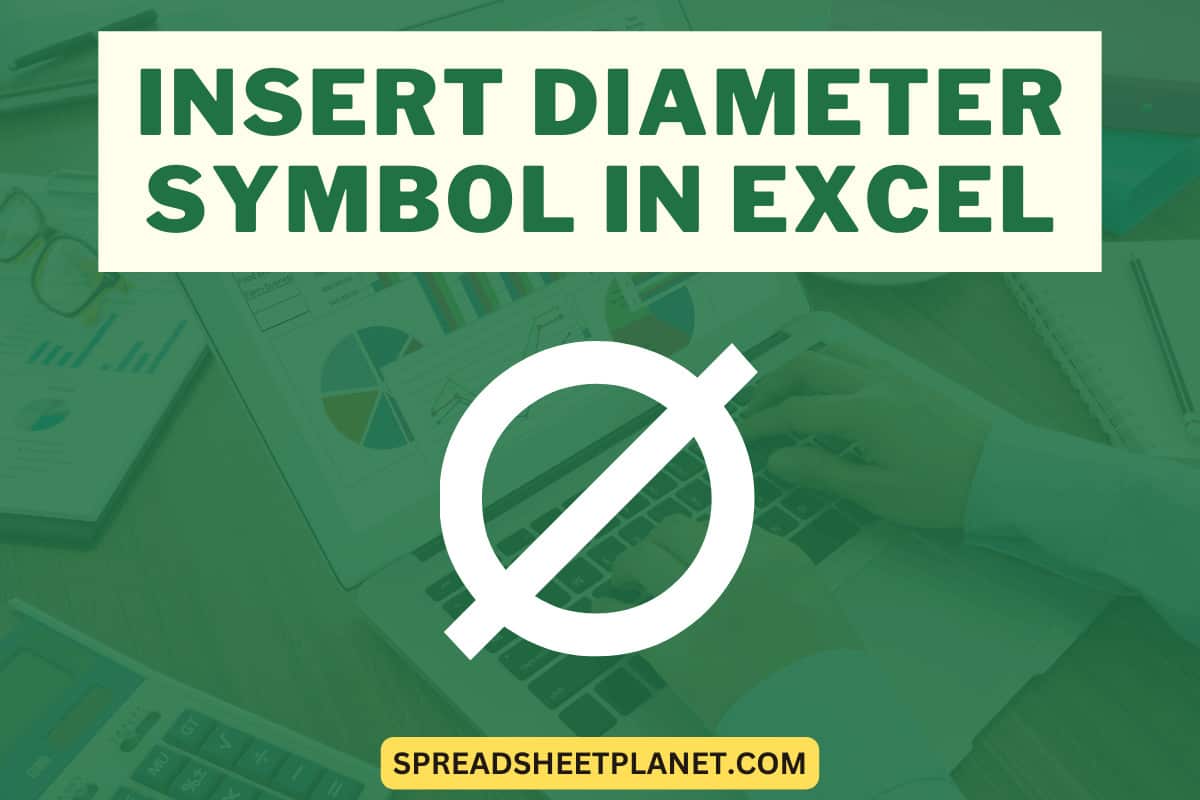 How To Insert Diameter Symbol In Excel 