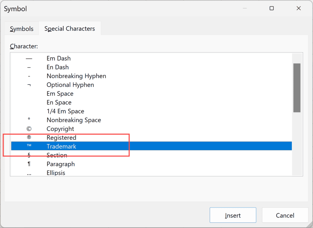 How to Insert Registered Trademark ® Symbol in Excel?