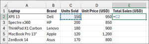Point and Click Method in Excel