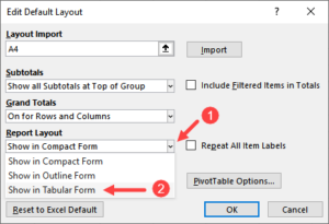 Change a Pivot Table to Tabular Form (2 Easy Ways)