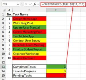 Count Colored Cells in Excel (4 Easy Ways)