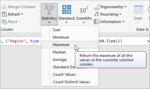 Find Maximum Value in a Column in Power Query