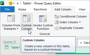 Click on Custom Columns option in the ribbon. 