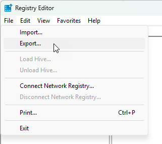 Click on the export option.