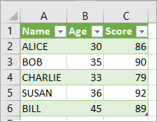 The table is now loaded into Excel. 