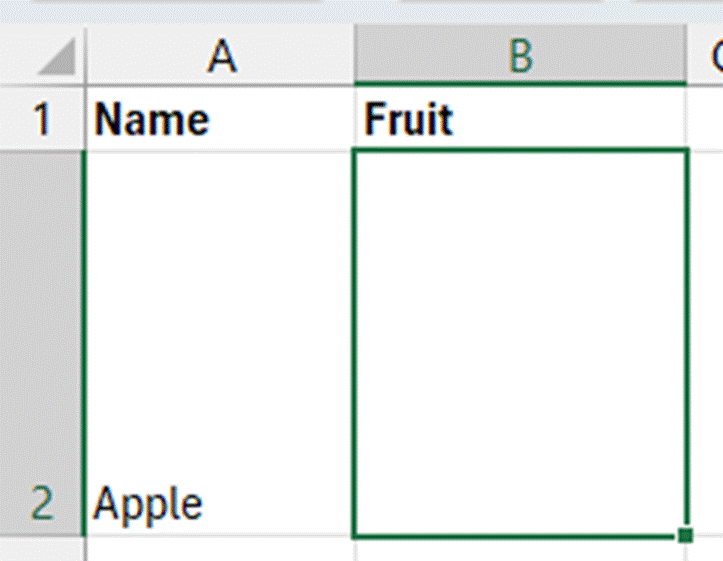 Cell in which we want to insert the image in Excel.