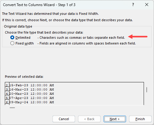 Select the D-Limited option.