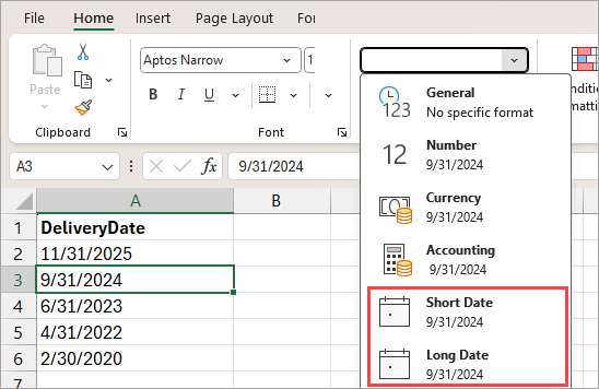 Change the cell format to short date or long date.