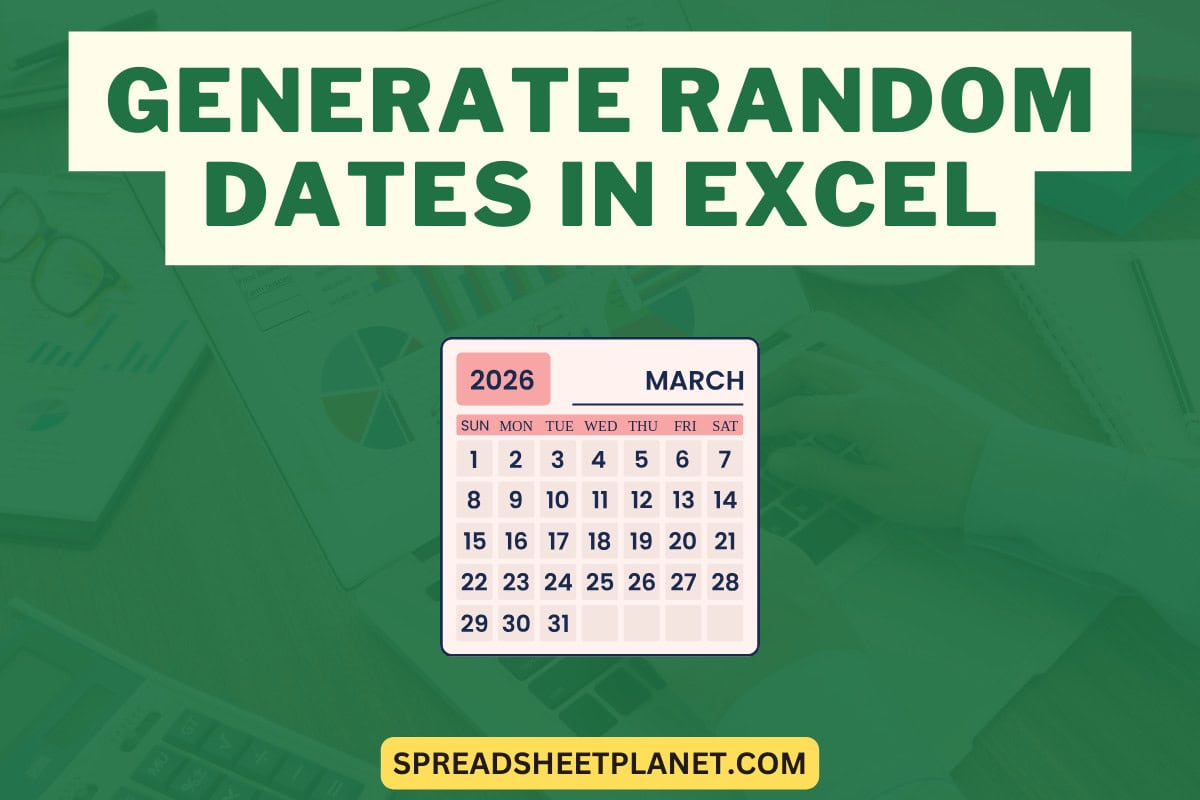 How to Generate Random Dates in Excel