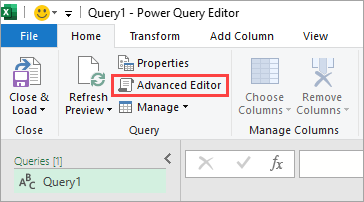 Click on Advanced Editor.