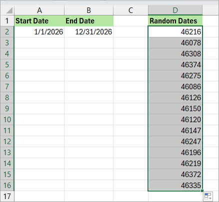 Drag the formula down.