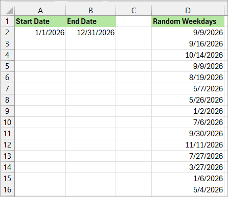 Format the formula to show serial numbers as dates.