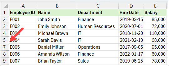 There is a hidden row in the data.