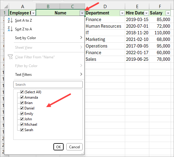 Filter doesn't work when there are most cells.