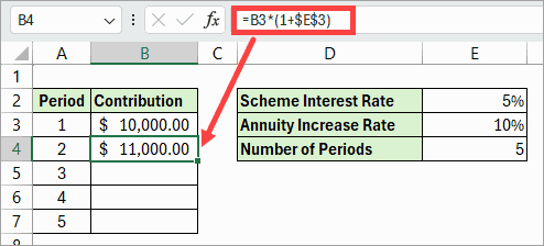 04 NPV formula calculate the present value of the growing deposits